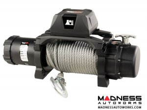 Jeep Gladiator Trekker Winch w/ Synthetic Rope & Waterproof/Wired Remote - 10,000 LBS